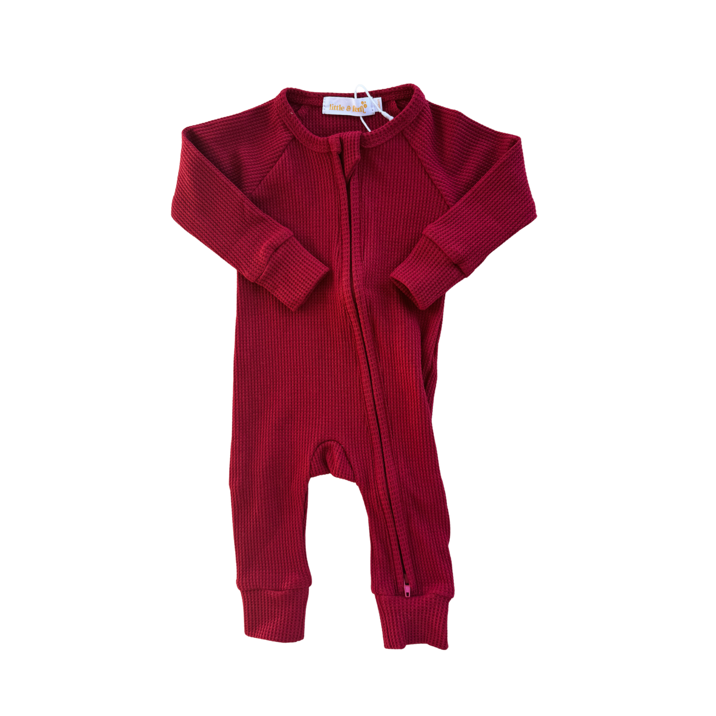 Zip Romper - Rudolph Waffle (No frill)