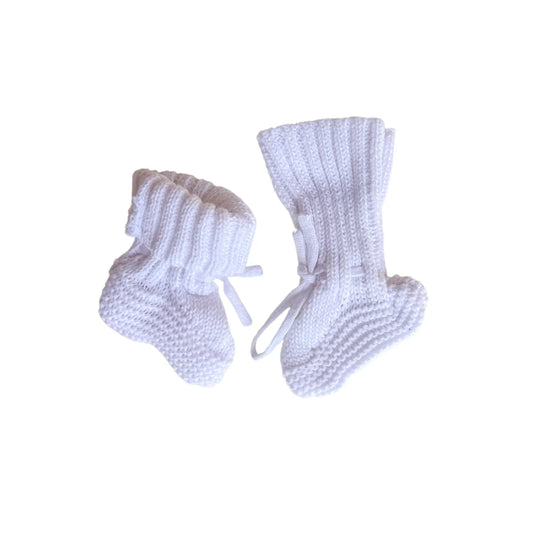 Knitted Booties - Milk