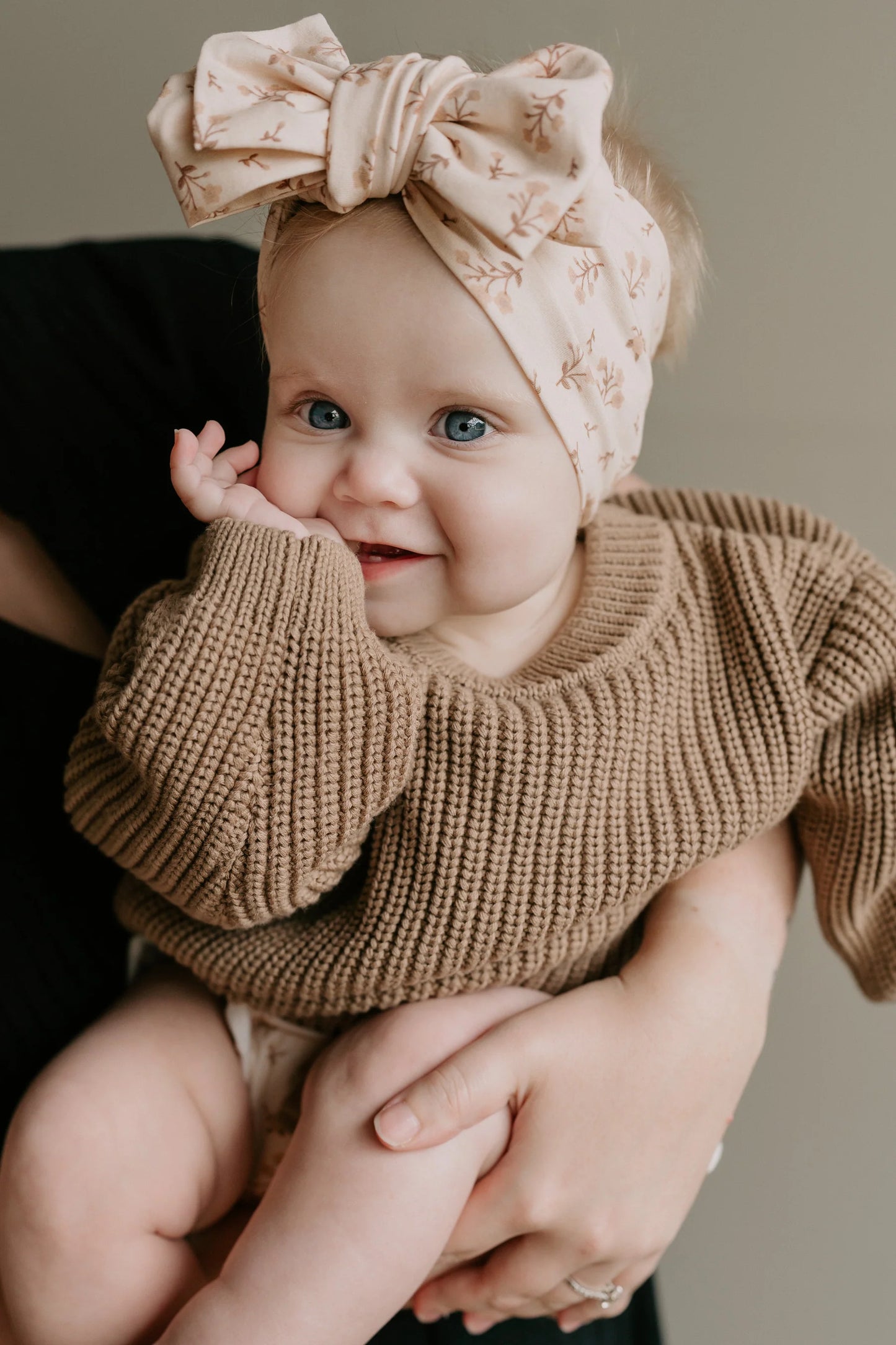 Oversized Topknot - Paisley Coffee