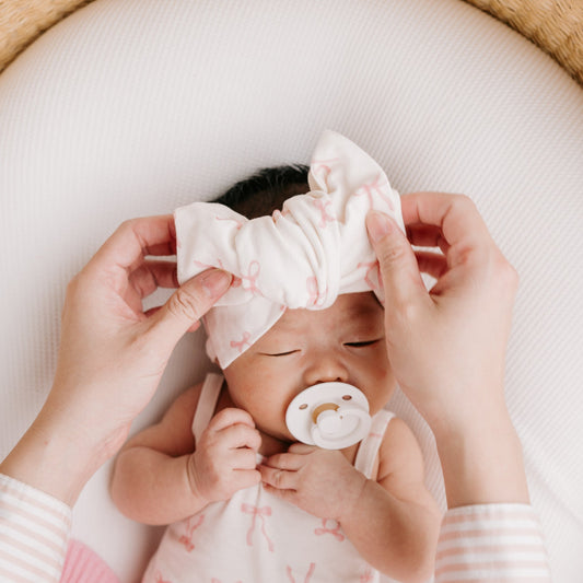 Oversized Topknot - Pink Bows