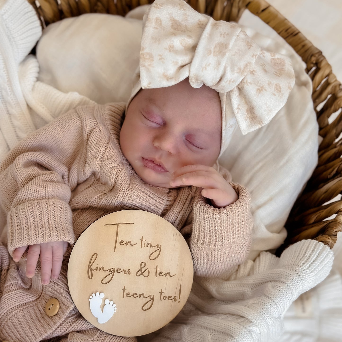 Wooden "Teeny Toes" Plaque