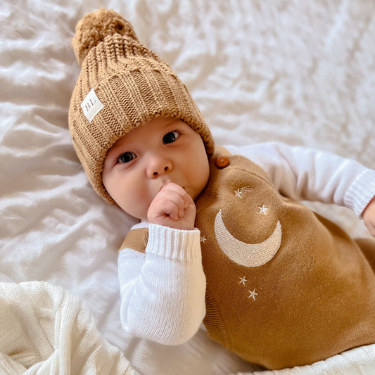 Chunky Knit Beanie - Caramel