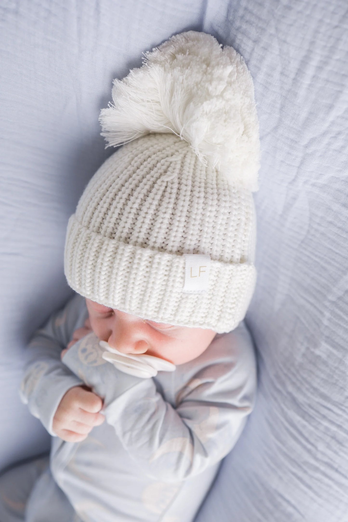 Knitted Pom Beanie | Milk