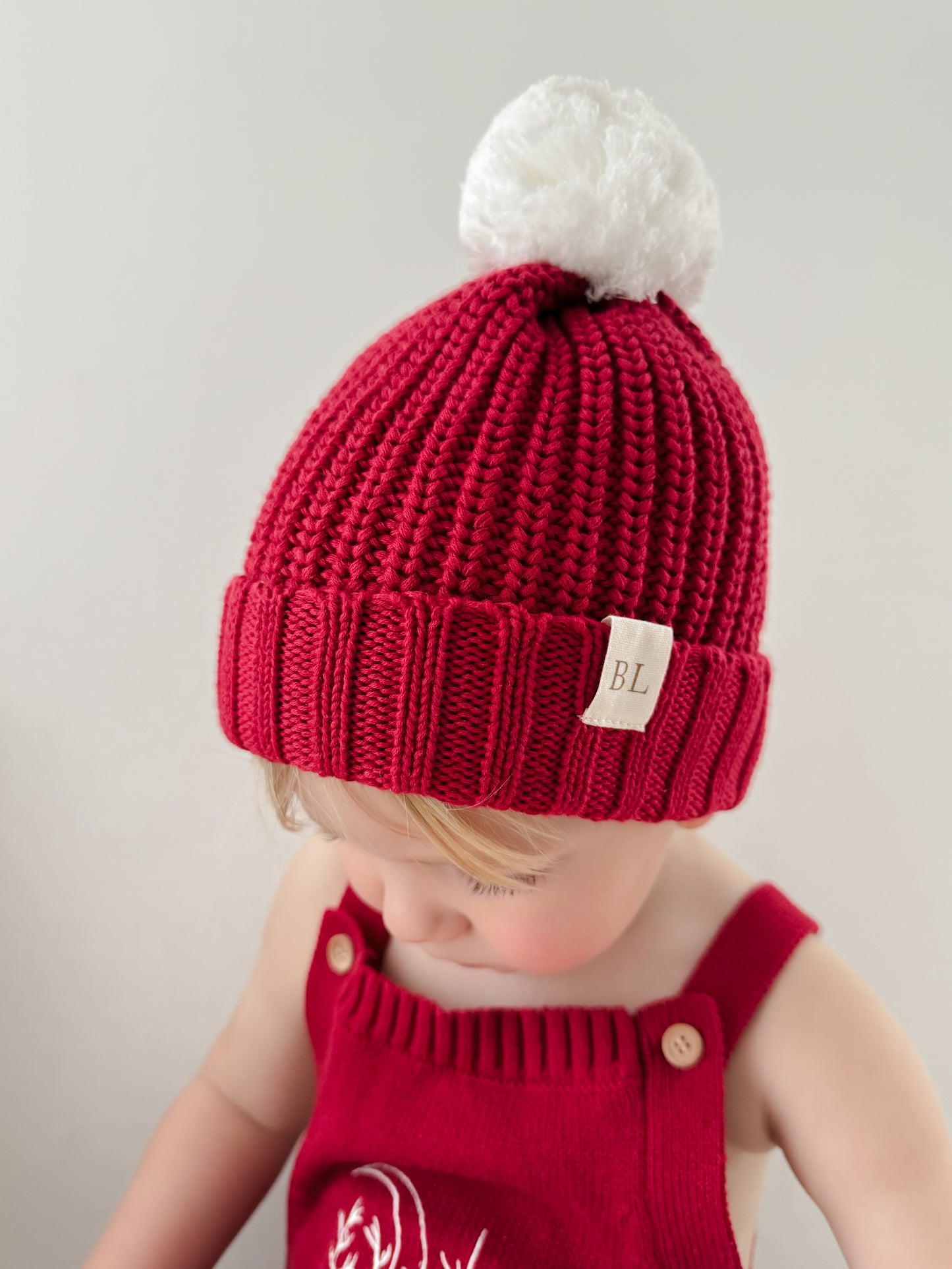 Chunky Knit Beanie - Christmas Red